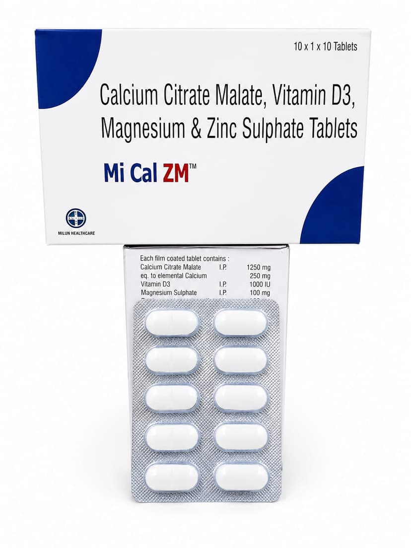 Mi Cal ZM Tablets - Front View