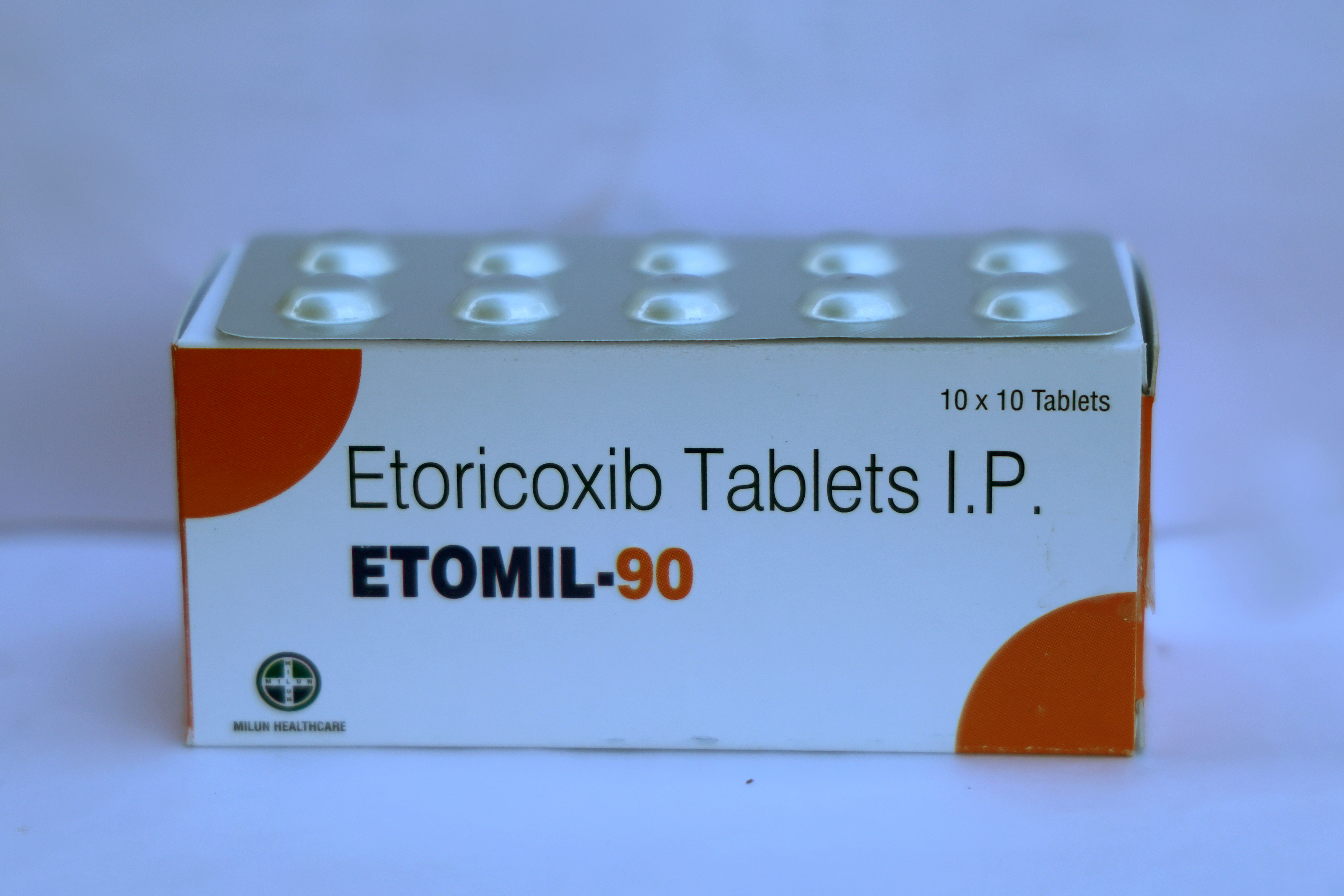 Etomil-90 Tablets - Front View